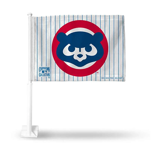 thumbnail image 2 of Chicago Cubs 12x18 Car Flag – W Win Blue Premium 100D Polyester 2 of 4