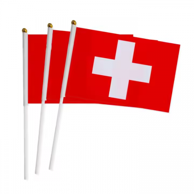 Customized Swiss hand cranked flag