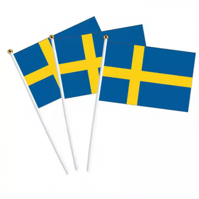 Customized Swedish hand cranked flag